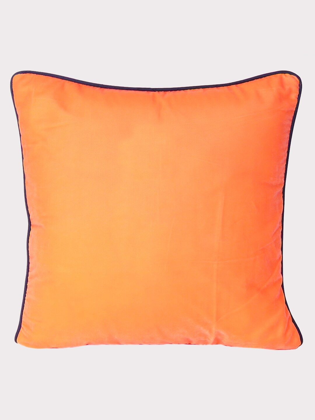 

OUSSUM Orange & Navy Blue Velvet Square Cushion Covers