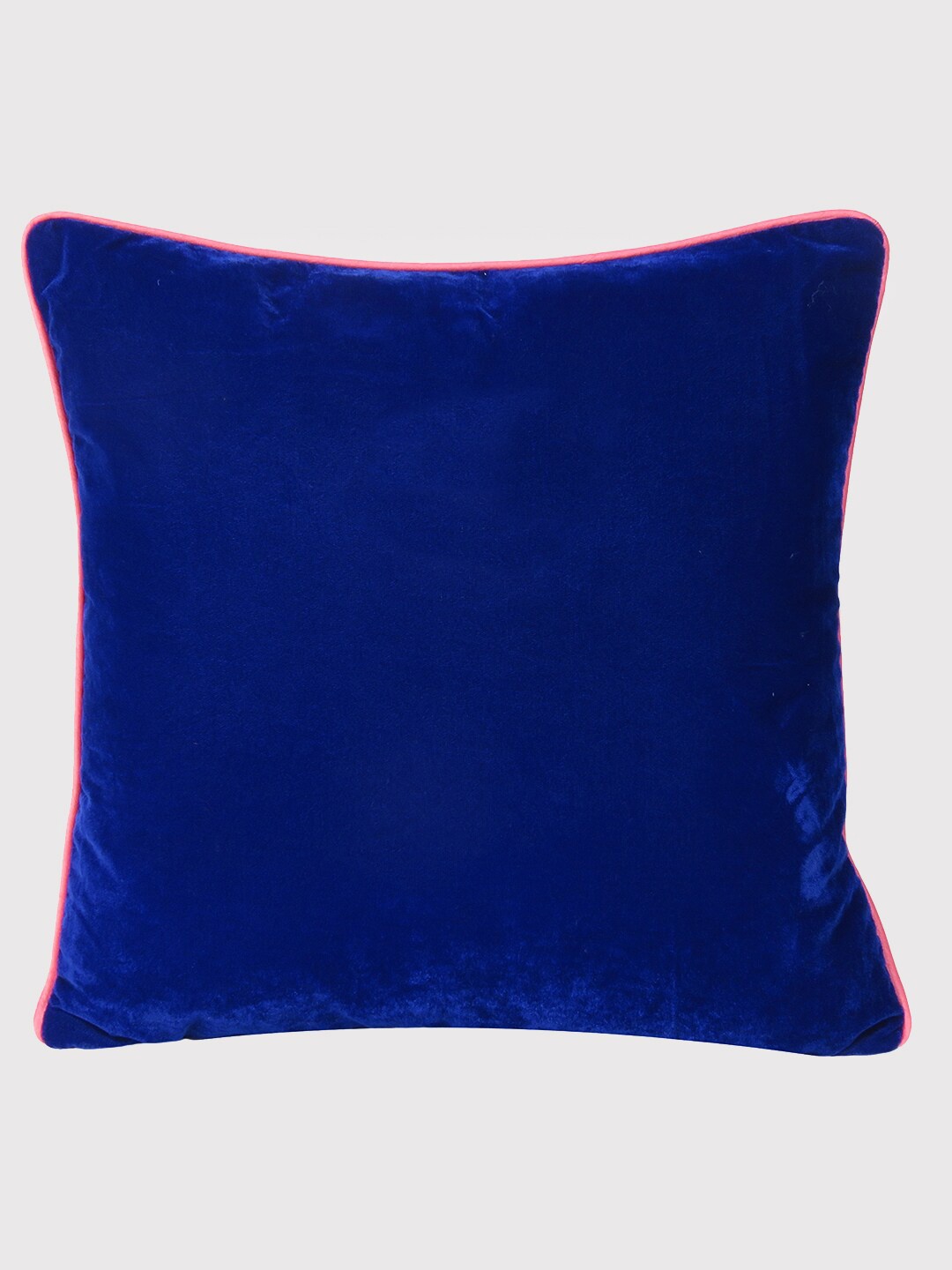 

OUSSUM Blue & Pink Velvet Square Cushion Cover
