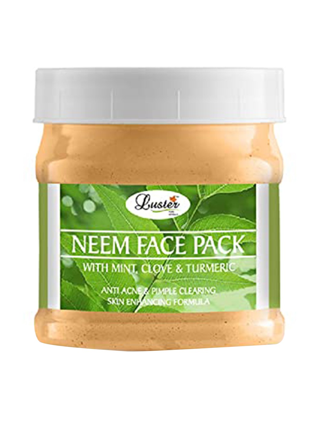 

Luster Neem Anti-Acne & Pimple Clearing Face Pack with Mint Clove & Turmeric - 500ml, Green