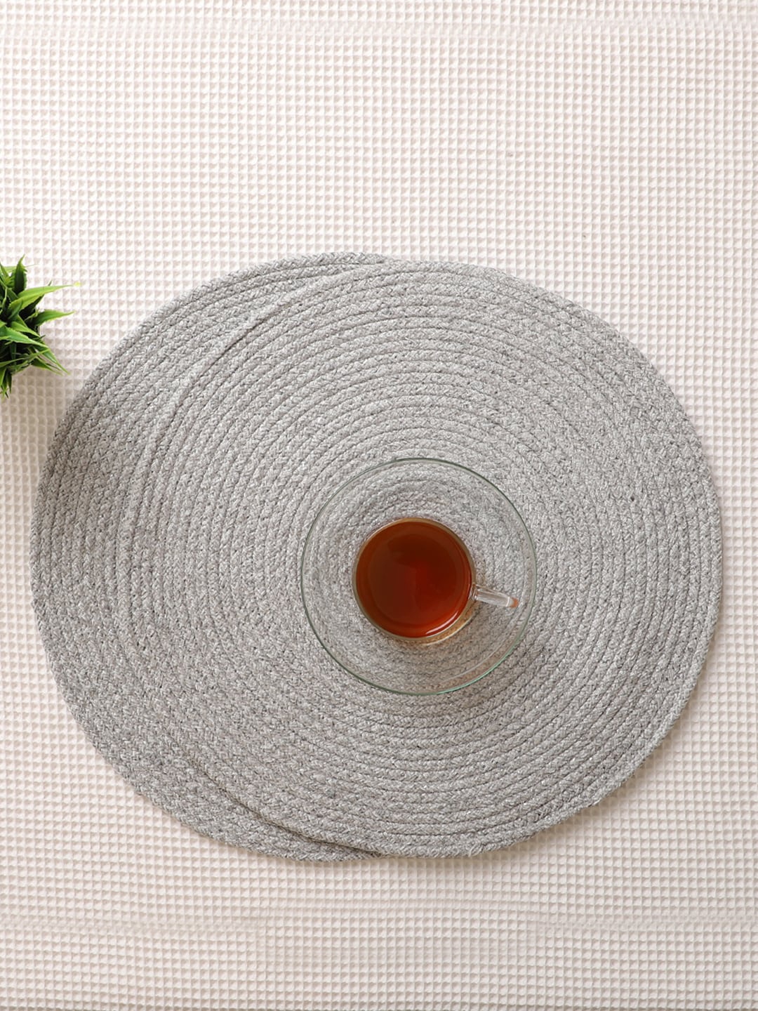 

Jamio Firati Set Of 2 Grey Solid Table Placemats