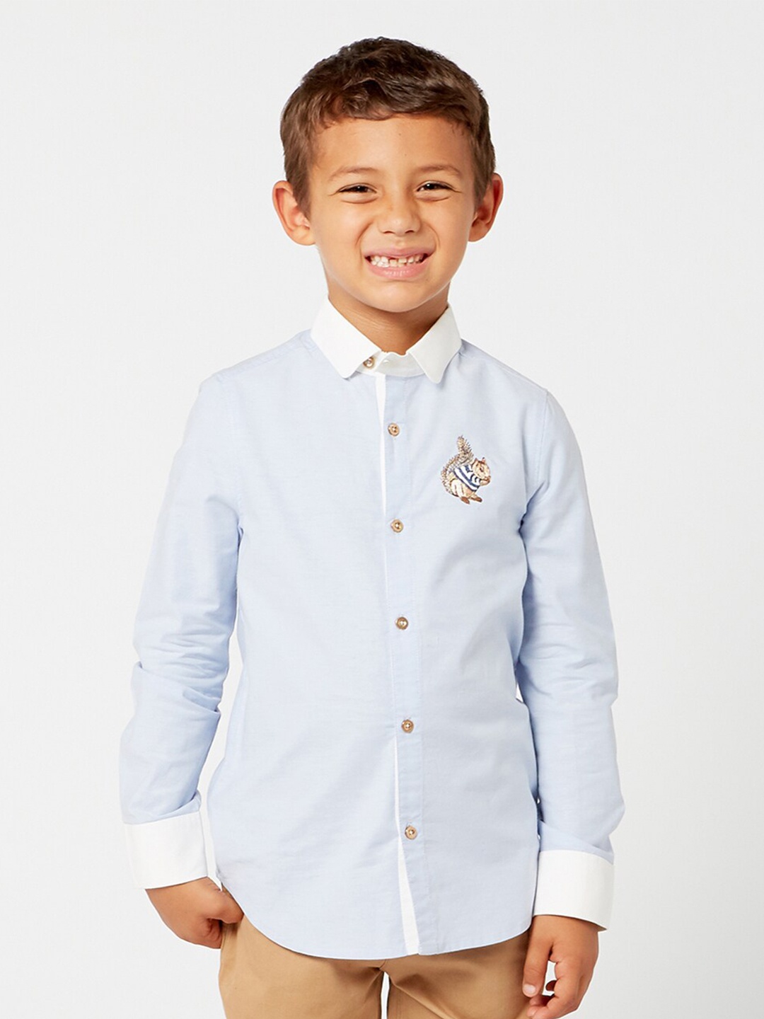 

One Friday Boys Blue Comfort Casual Cotton Shirt