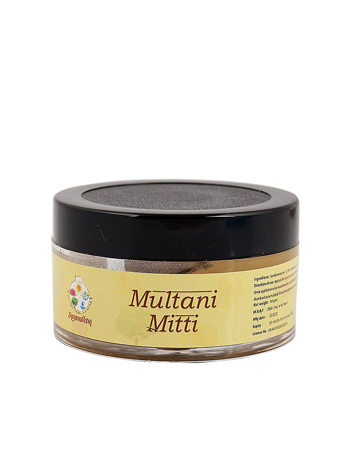 

Sugandhim Yellow Multani Mitti Face Pack, Rose Water 100 gm