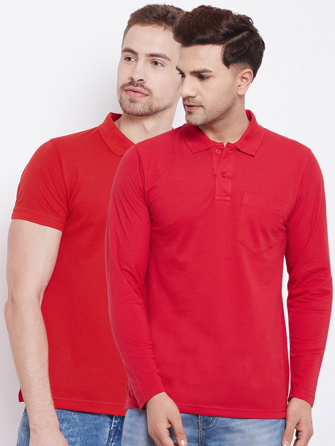 

Camey Men Red 2 Polo Collar T-shirt