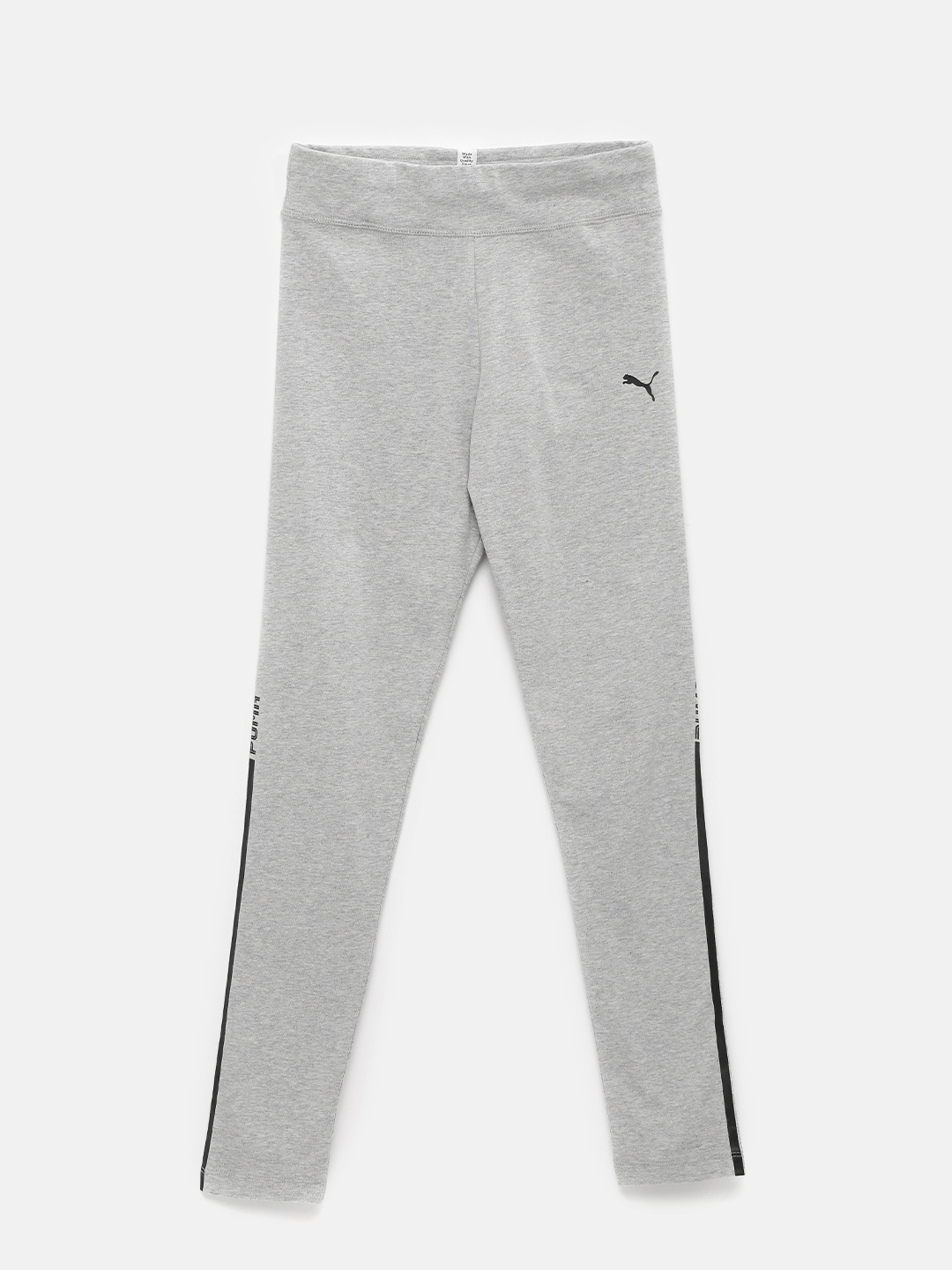 

PUMA Girls Grey Melange Printed Sport Style Tight Fit Leggings