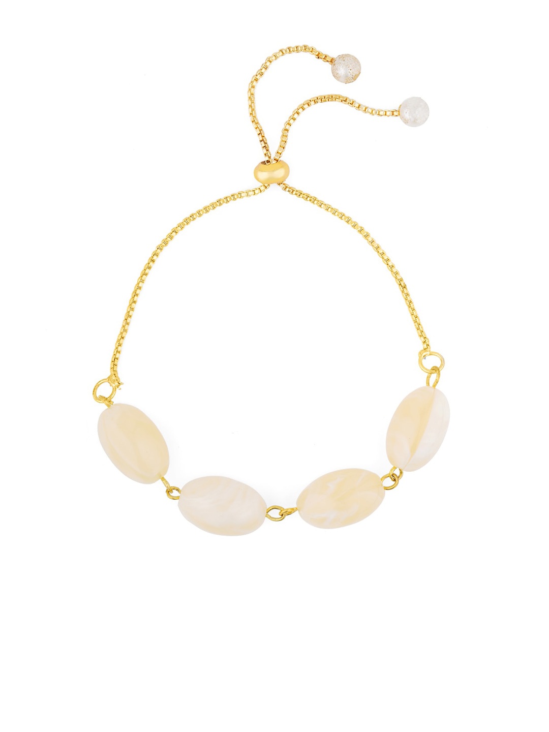 

Sanjog Women Gold-Toned & Off White Wraparound Bracelet