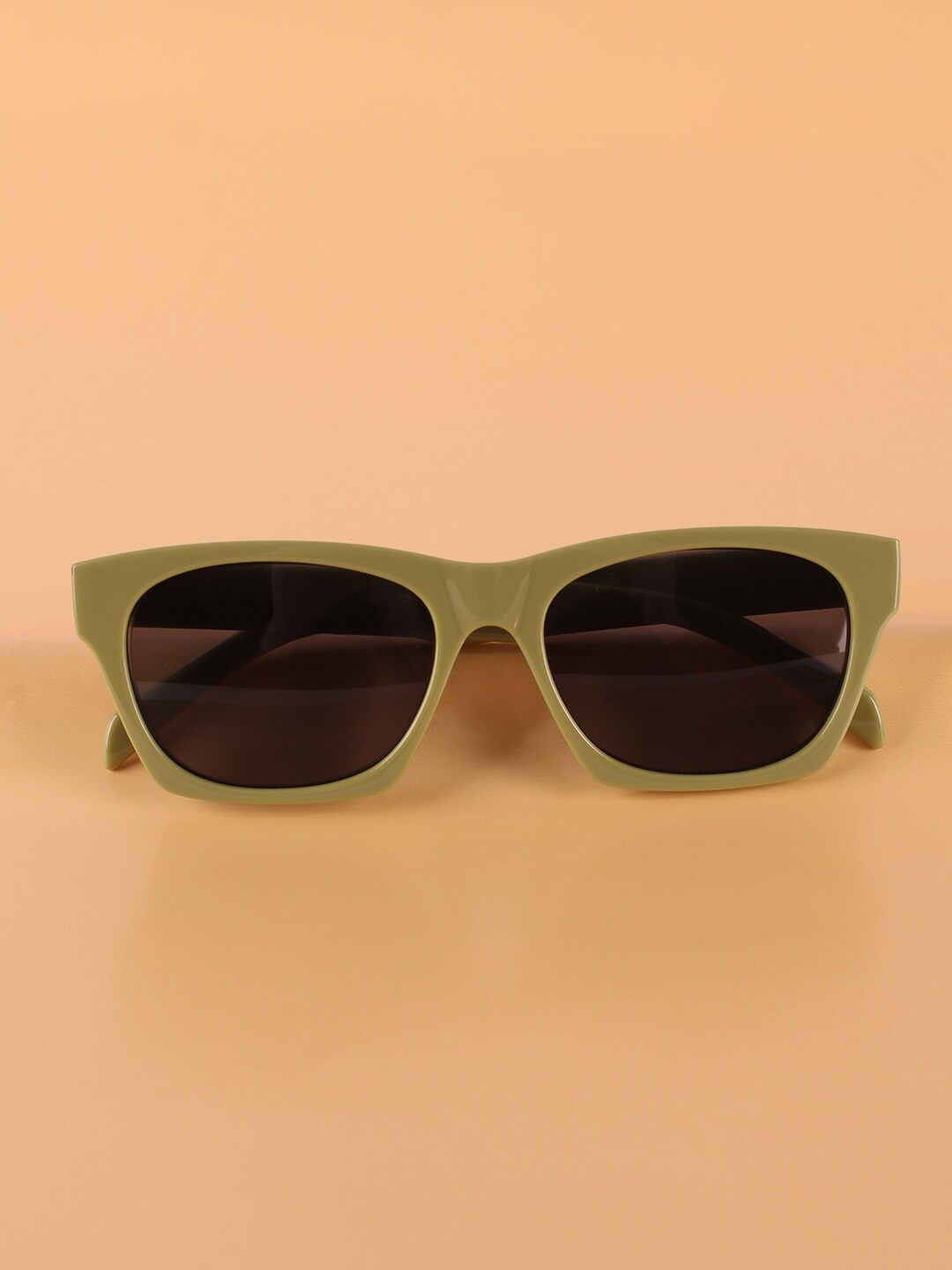 

QUIRKY Unisex Black Lens & Green Square Sunglasses with UV Protected Lens