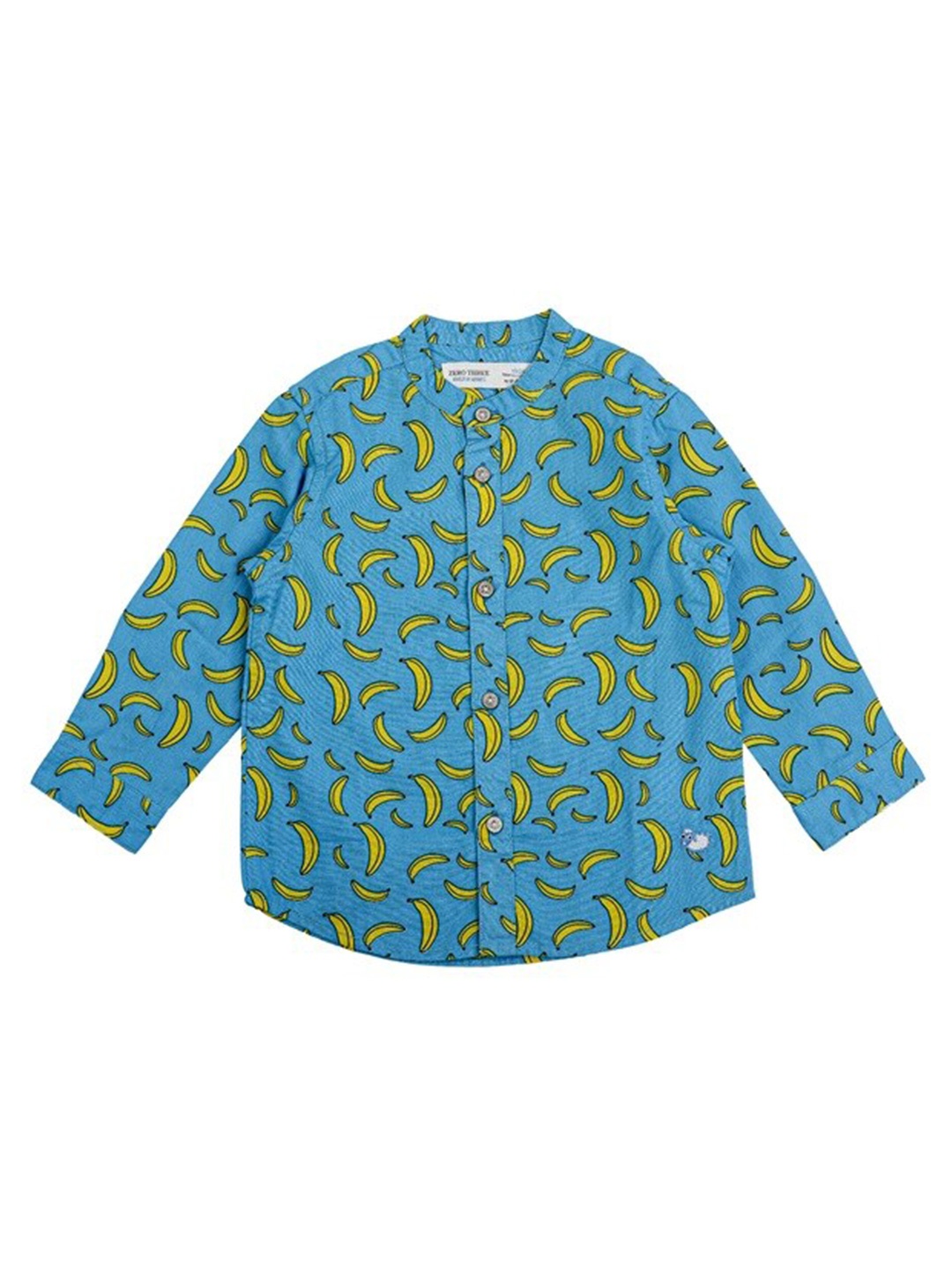 

ZERO THREE Boys Blue Comfort Printed Pure Cotton Casual Shirt
