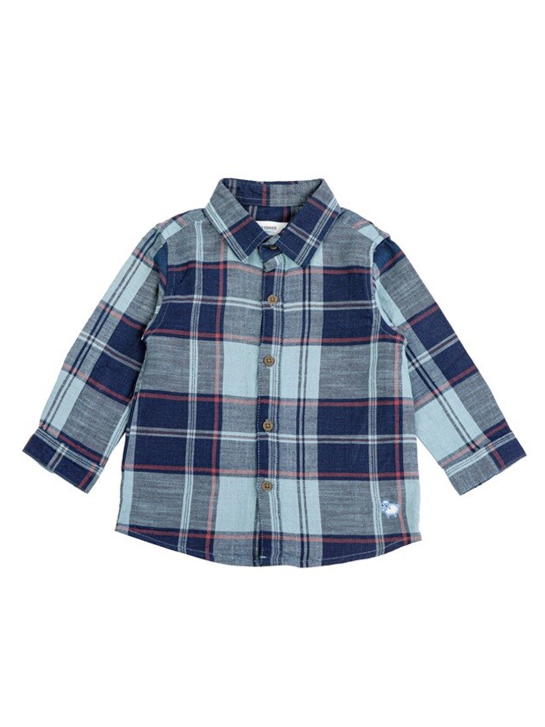 

ZERO THREE Boys Blue Comfort Tartan Checks Casual Shirt