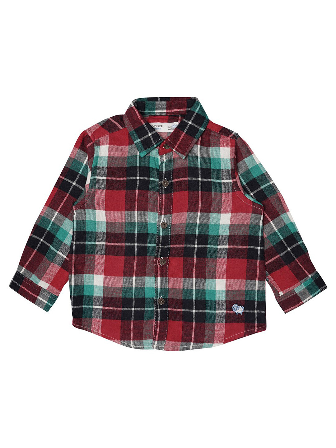 

ZERO THREE Boys Red Comfort Tartan Checked Casual Shirt
