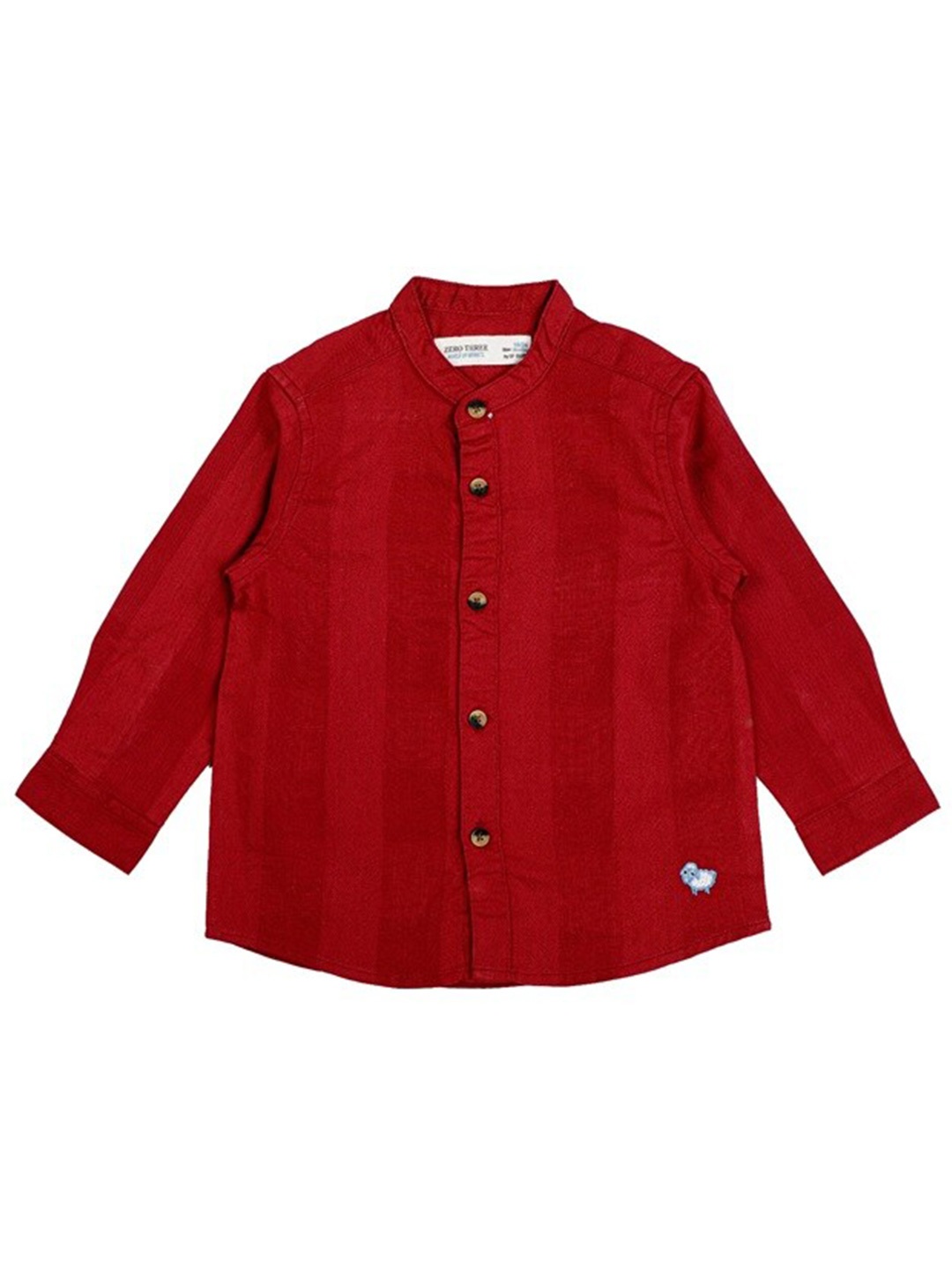 

ZERO THREE Boys Maroon Comfort Pure Cotton Casual Shirt