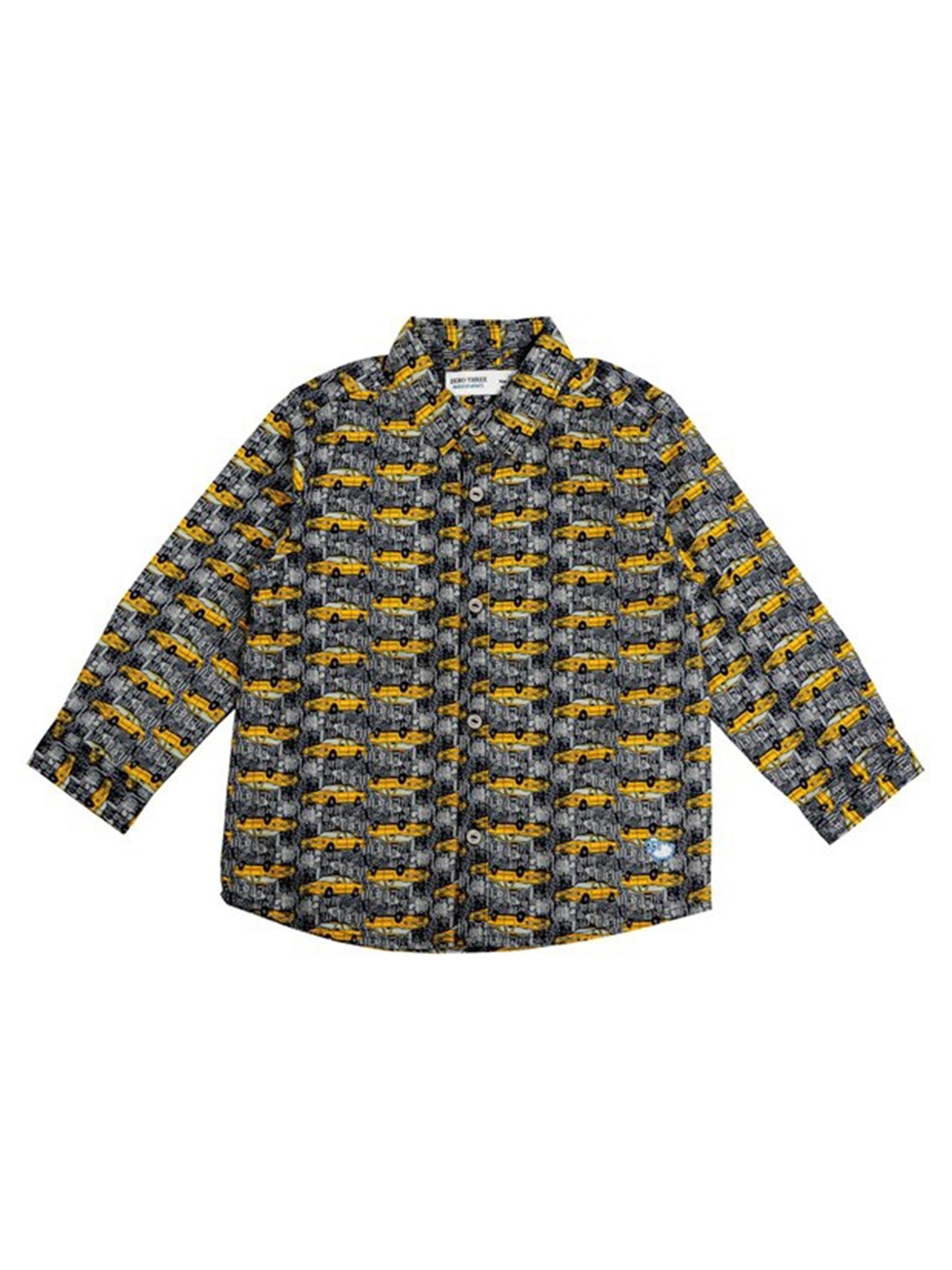 

ZERO THREE Boys Grey Comfort Printed Casual Shirt