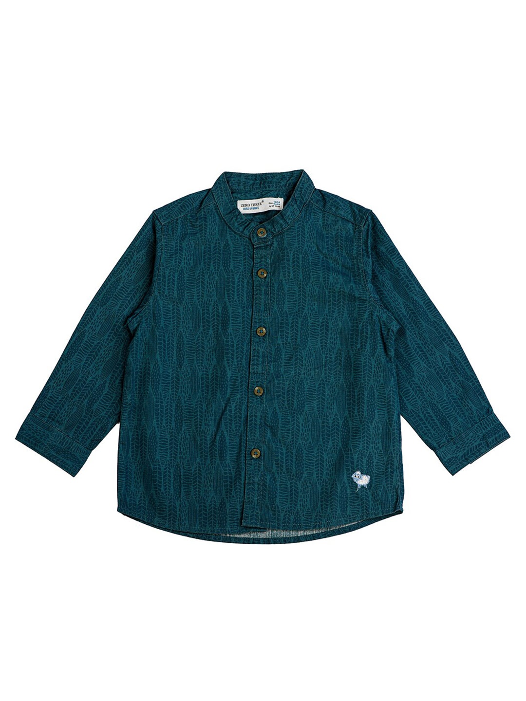 

ZERO THREE Boys Blue Comfort Floral Printed Casual Shirt