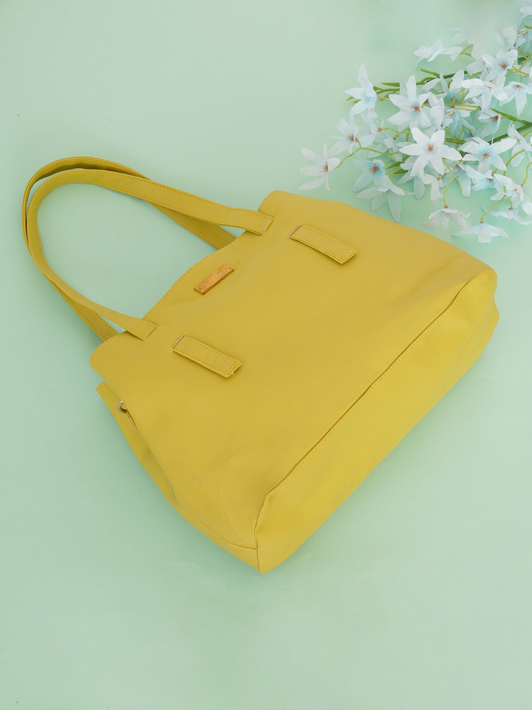 

FABBHUE Yellow Structured Shoulder Bag