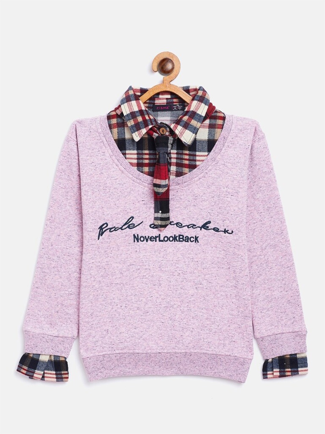 

Ziama Girls Pink Printed Sweatshirt