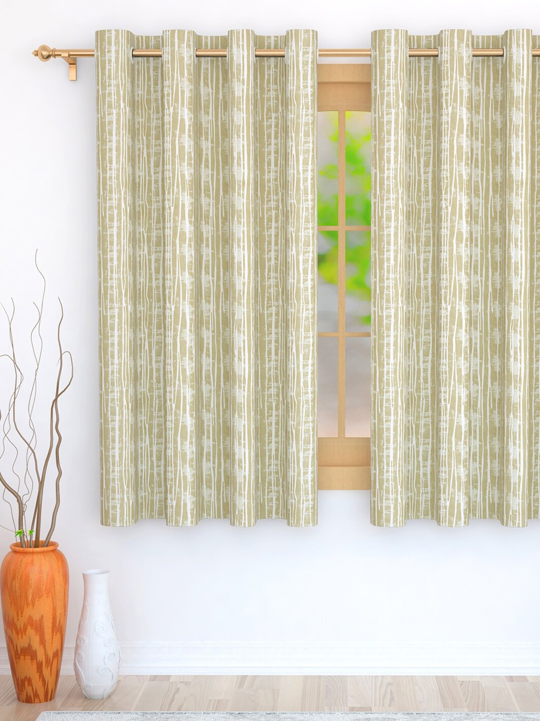 

Story@Home Jacquard 400 GSM 5 feet 1 U Window Curtain, Beige