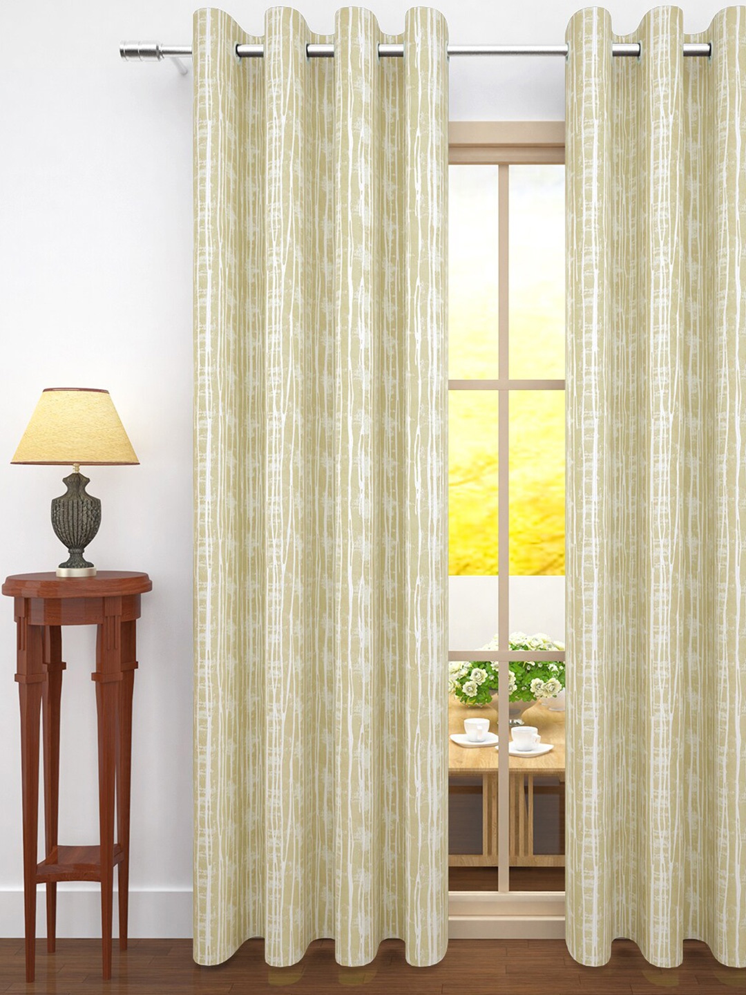 

Story@Home Jacquard 400 GSM 7 feet 1 U Door Curtain, Beige