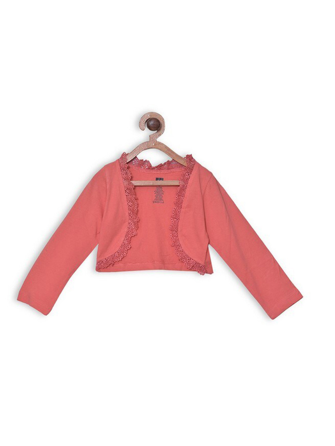 

612League Girls Pink Crop Shrug