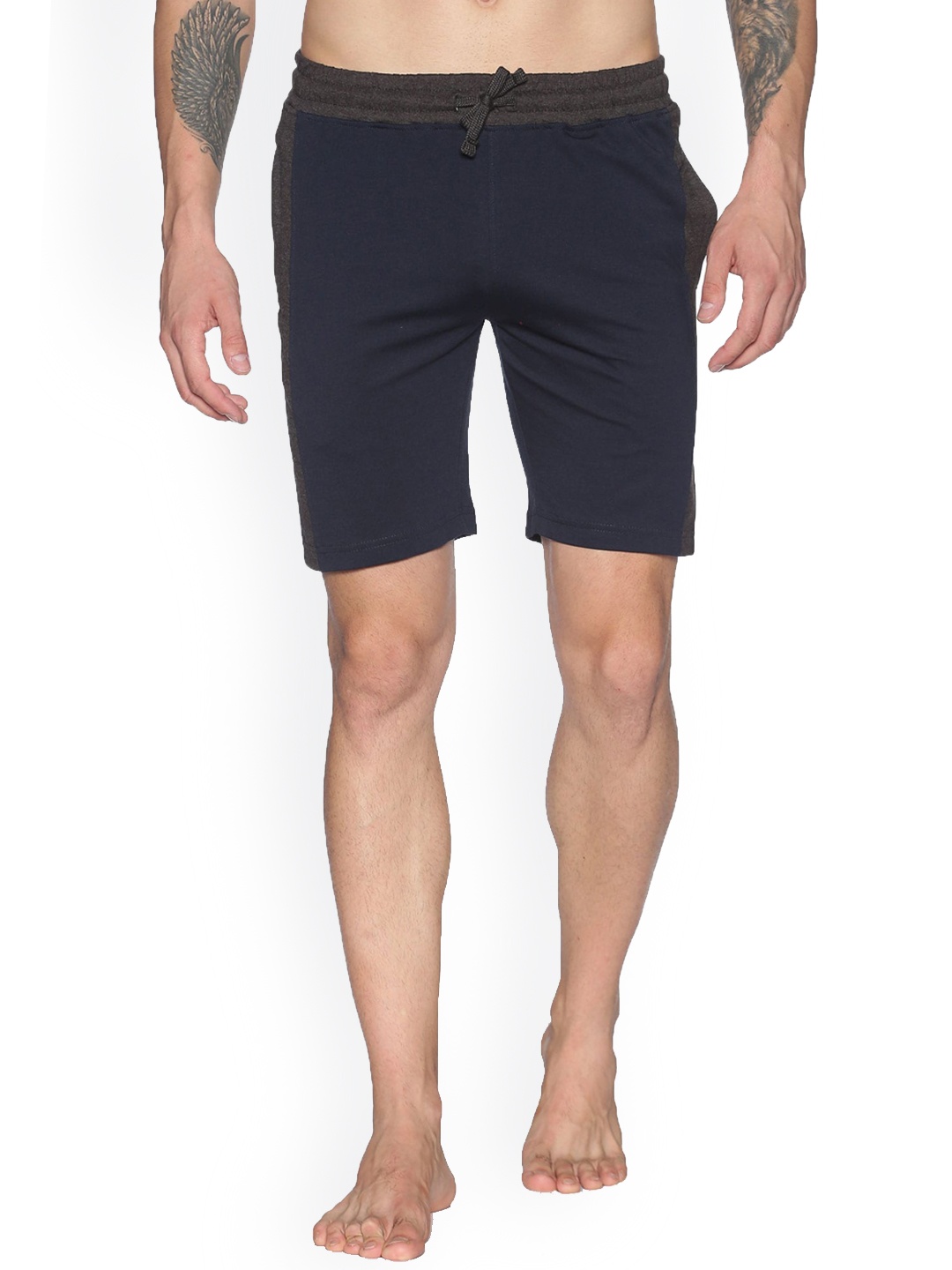 

Dollar Men Navy Blue Mid-Rise Casual Shorts