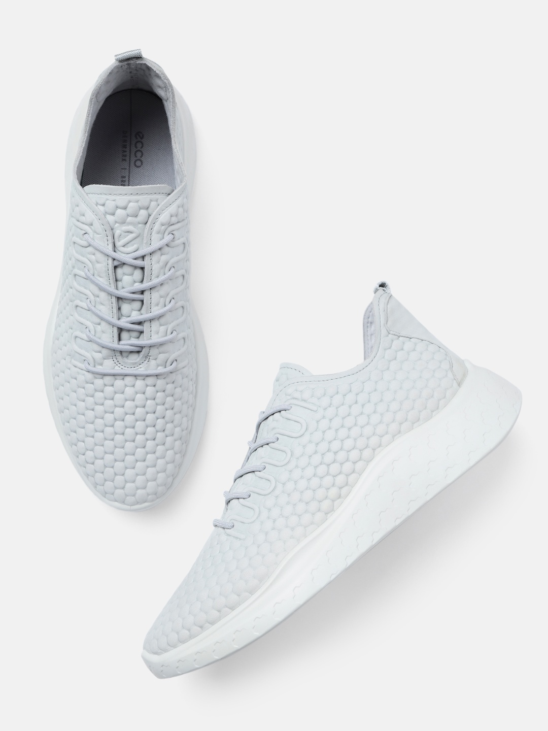 ECCO Women Athleisure Concrete Leather Regular Casual Shoes, Grey