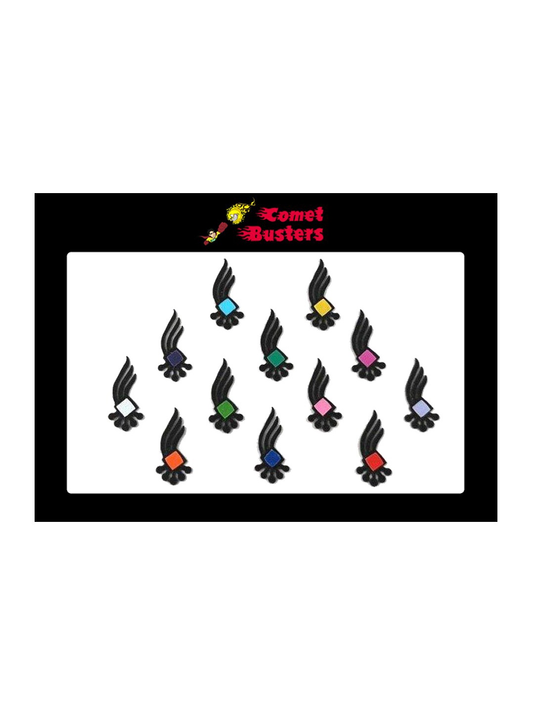 

Comet Busters Black Bindis - 12 Pcs
