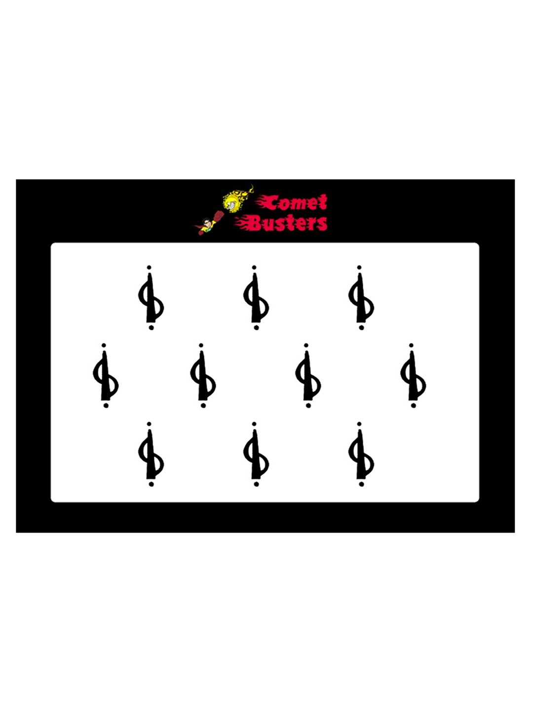 

Comet Busters Black Bindis - 10 Pcs