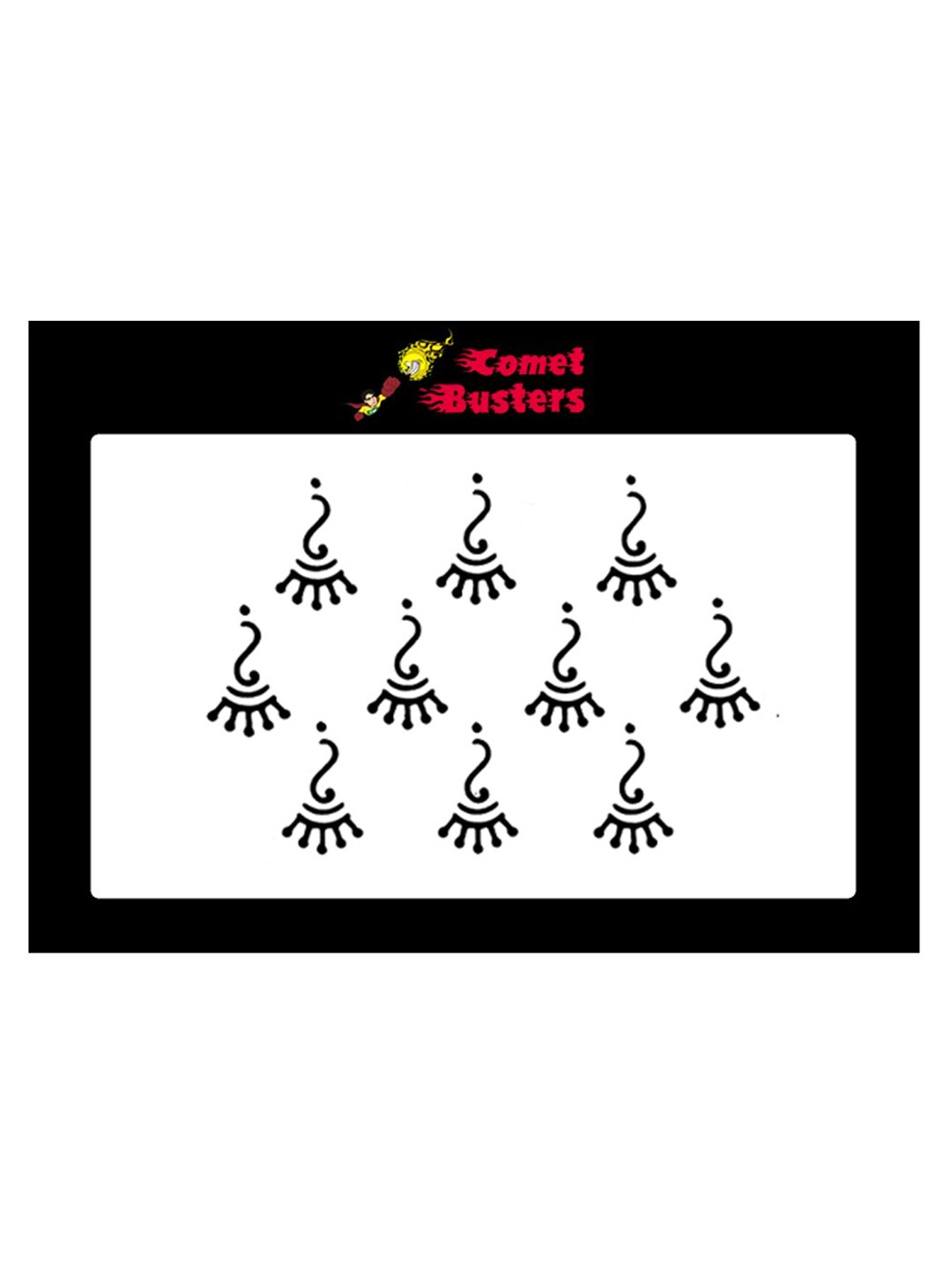 

Comet Busters Set Of 10 Bindi Sindoor, Black