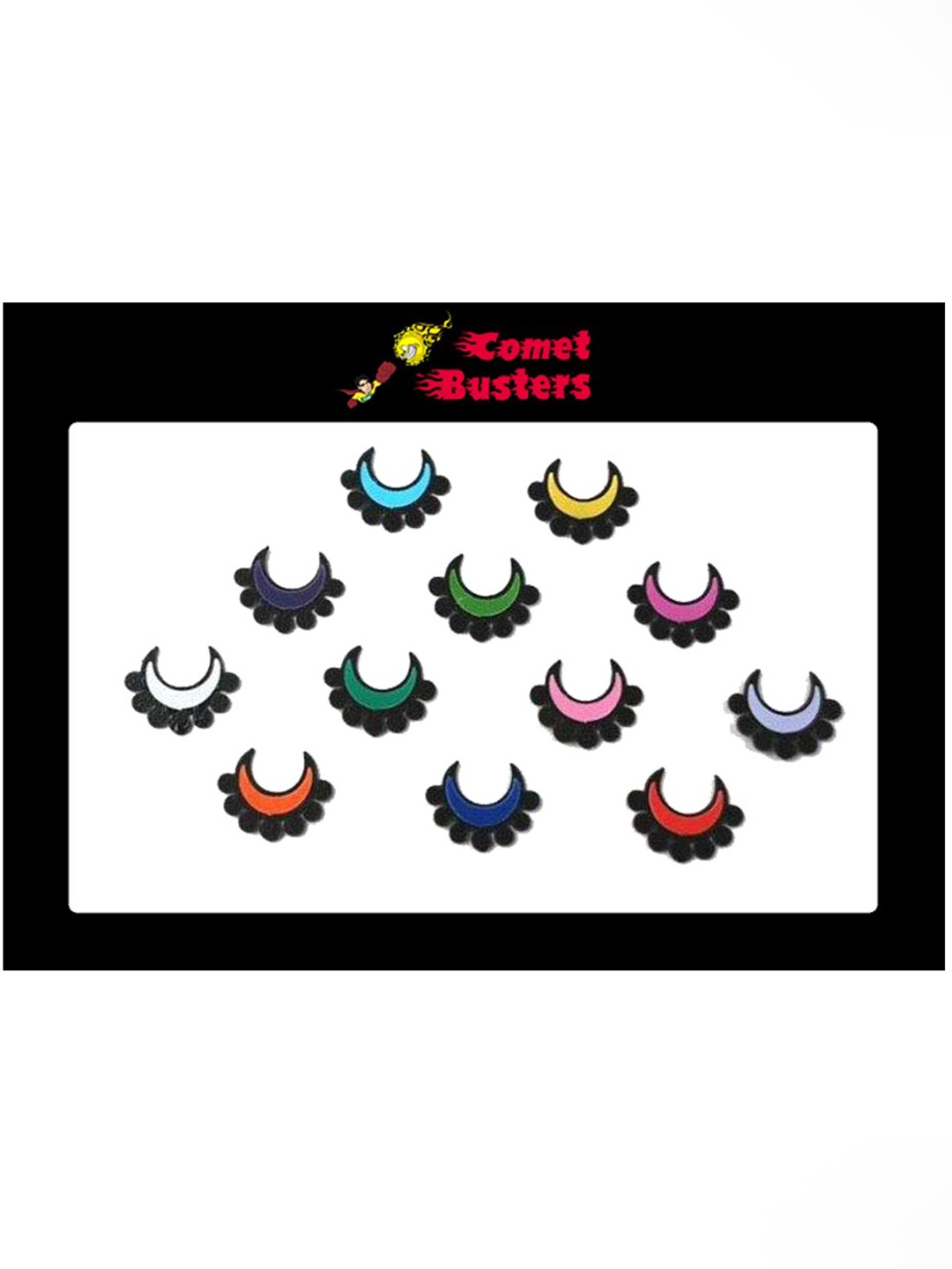 

Comet Busters Multicolor Bindis - 12 Pcs, Multi