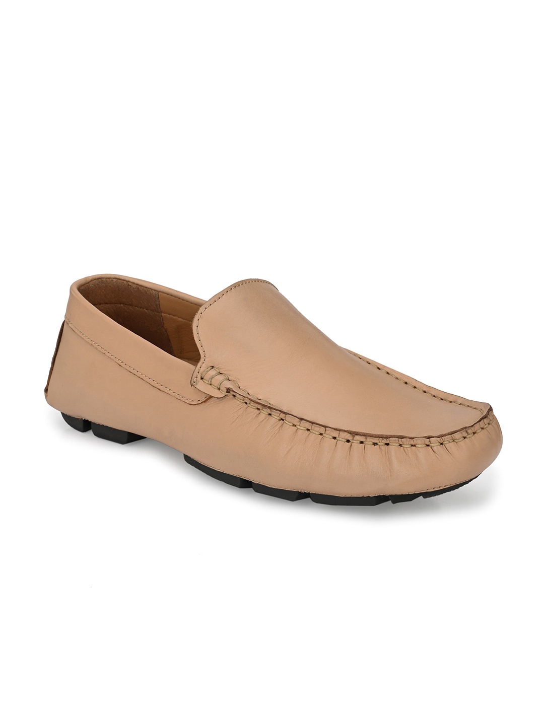 

Delize Men Beige Leather Shoes