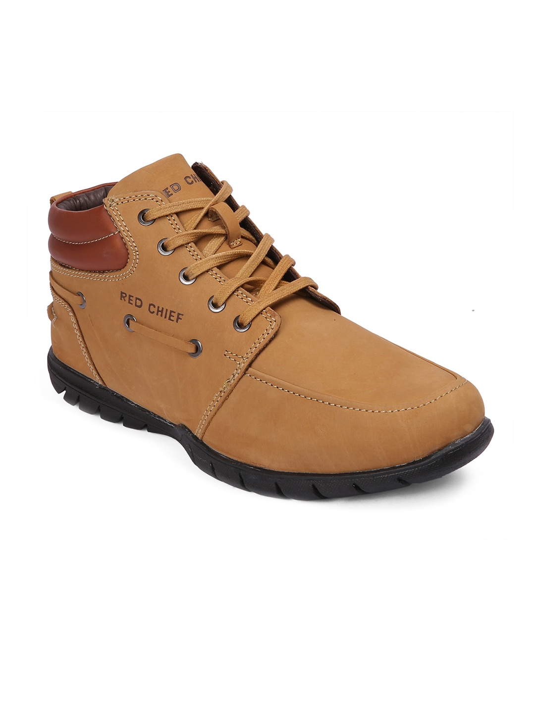 

Red Chief Men Rust Leather Trekking Shoes