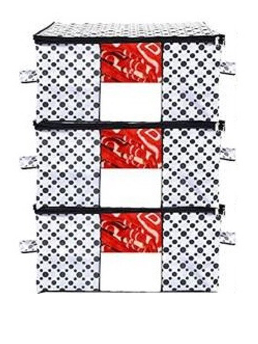 

Home Fresh Set of 3 White Printed Saree Covers