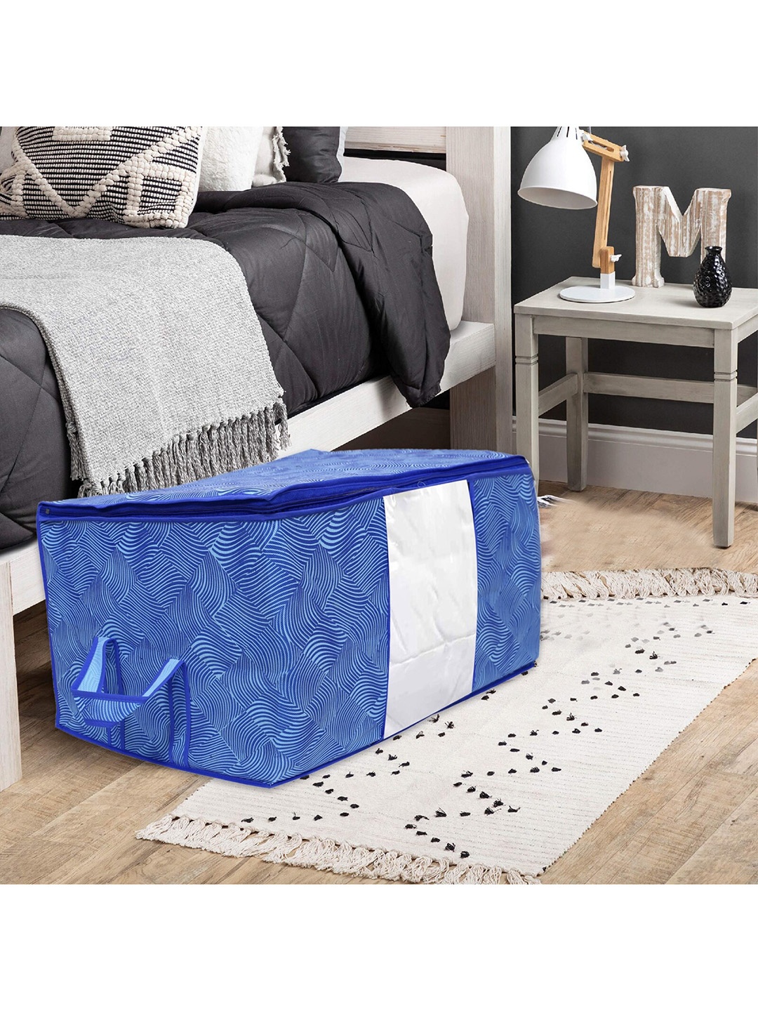 

Home Fresh Set Of 6 Blue Printed Saree Organisers