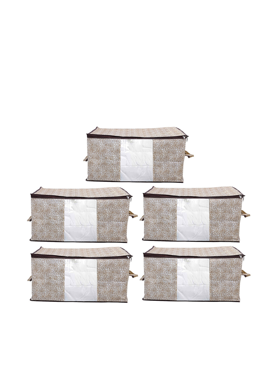 

Home Fresh Set of 5 Printed Saree Covers, Brown