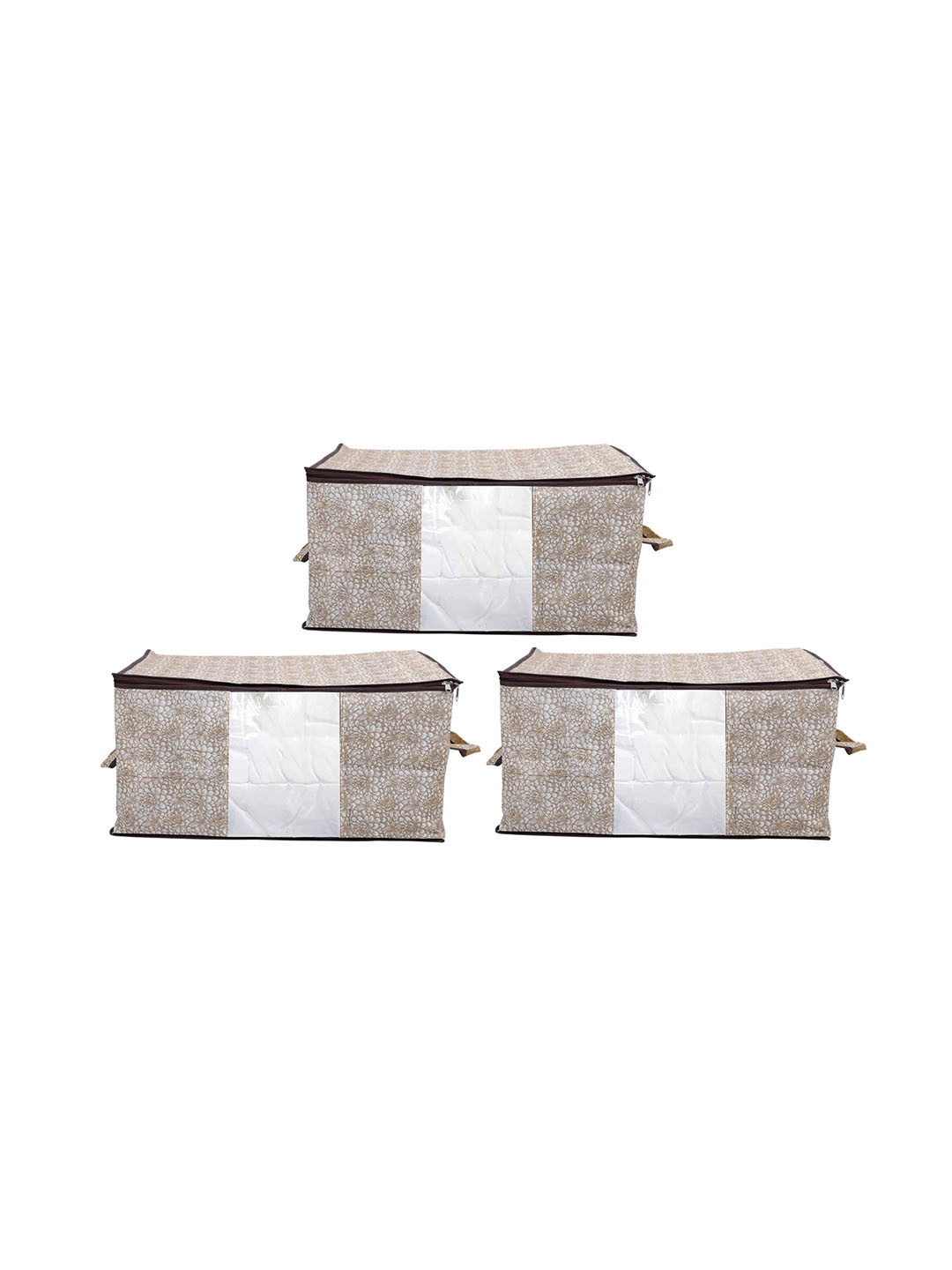 

Home Fresh Set of 3 Solid Saree Covers, Brown