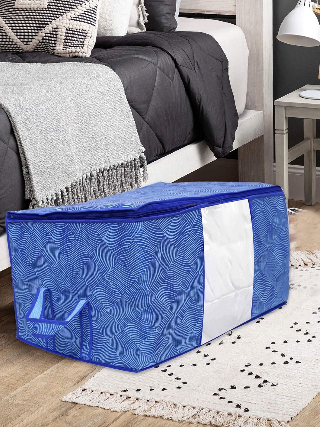 

Home Fresh Set Of 2 Blue Printed Organisers