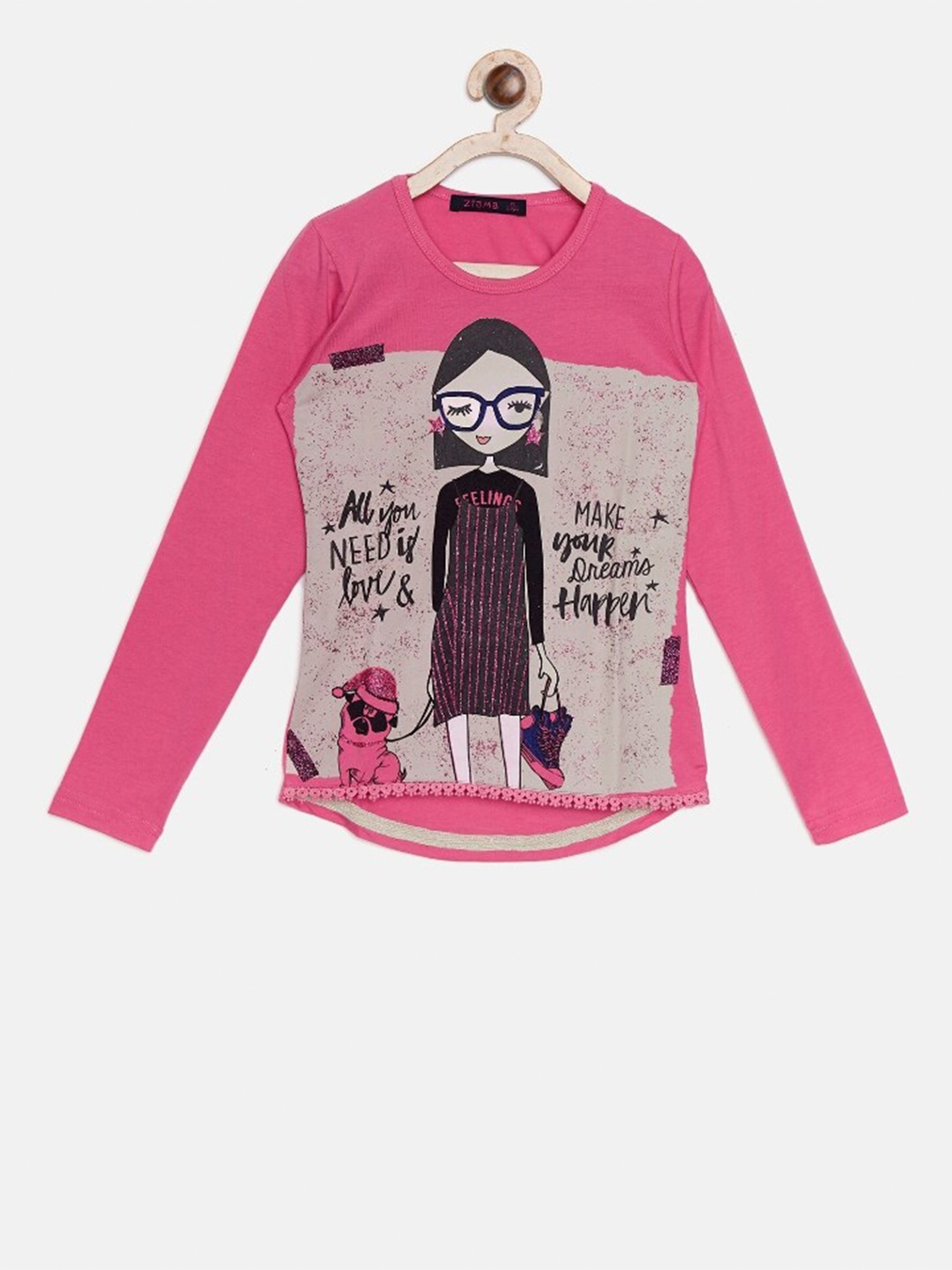 

Ziama Pink Print Top