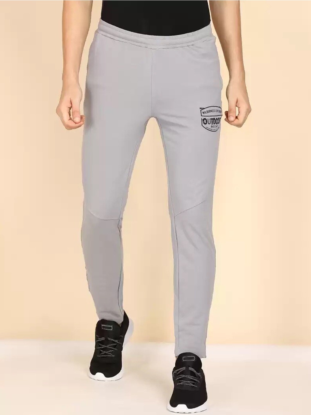 

Wildcraft Men Grey Solid Pure Cotton Track Pants