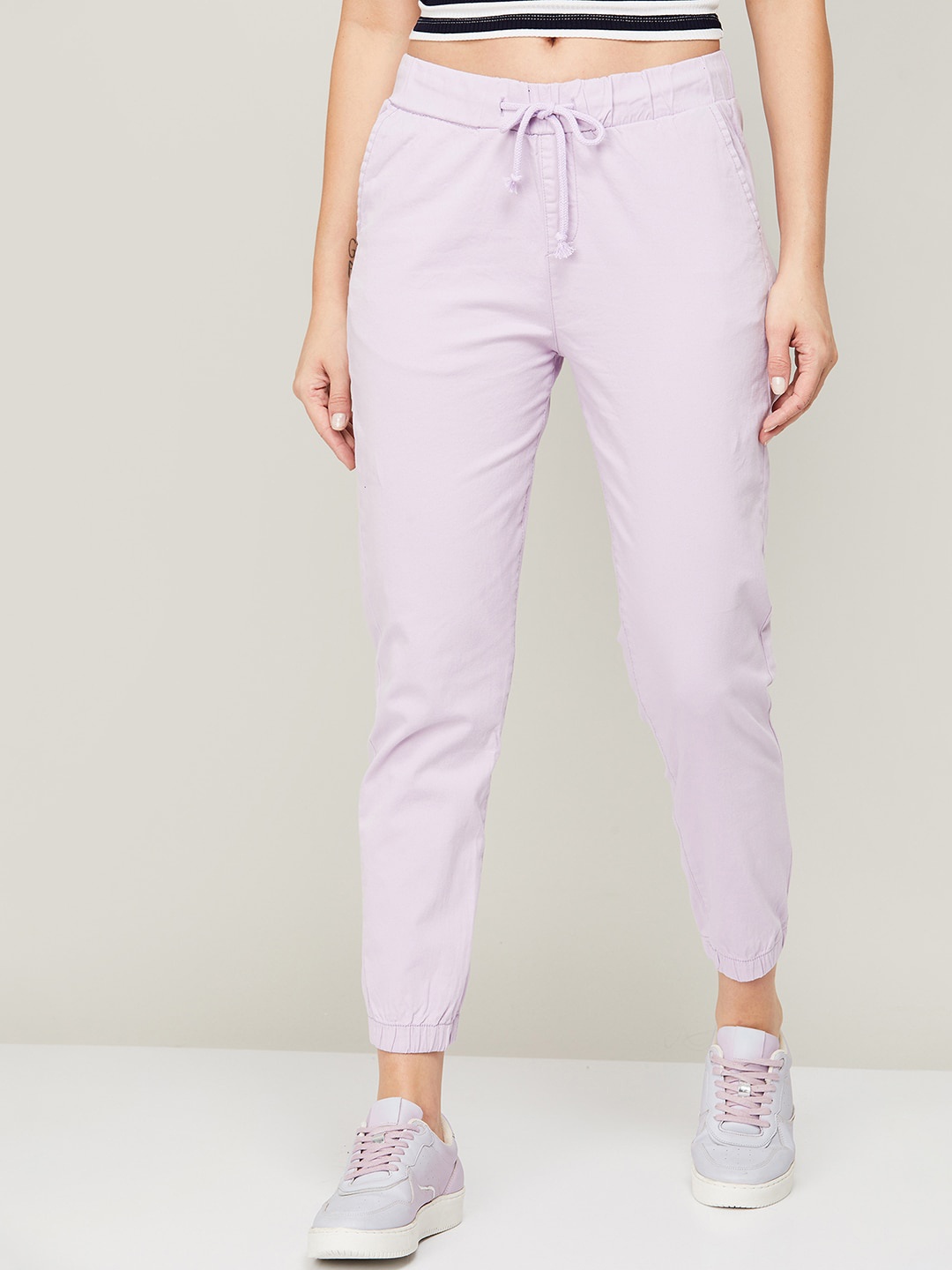 

CODE by Lifestyle Women Purple Slim Fit Joggers Trousers