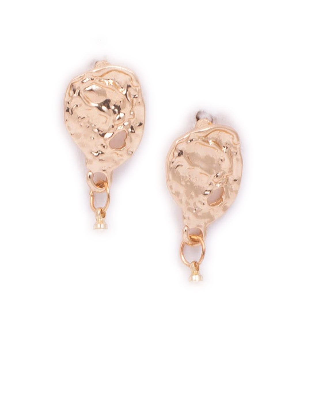 

Jewelz Gold-Toned Contemporary Gold-Plated Pearls Drop Earrings