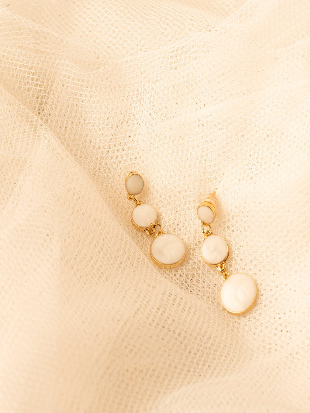 

Jewelz Gold-Toned Contemporary Drop Earrings