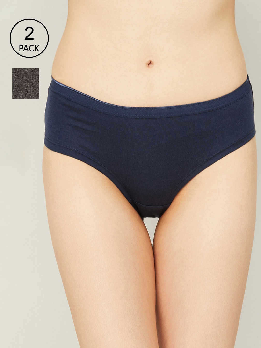 

Ginger by Lifestyle Pack of 2 Hipster Briefs, Grey