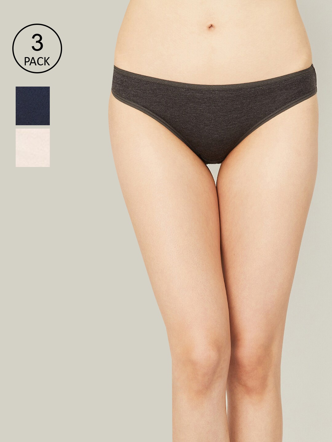 

Ginger by Lifestyle Pack of 3 Hipster Briefs, Pink