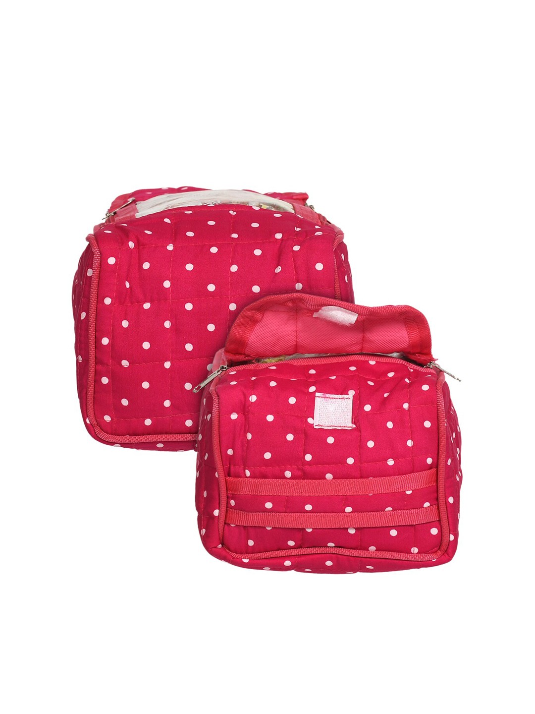 

Kuber Industries Set Of 2 Pink Printed Cotton Multi-Utility Organisers