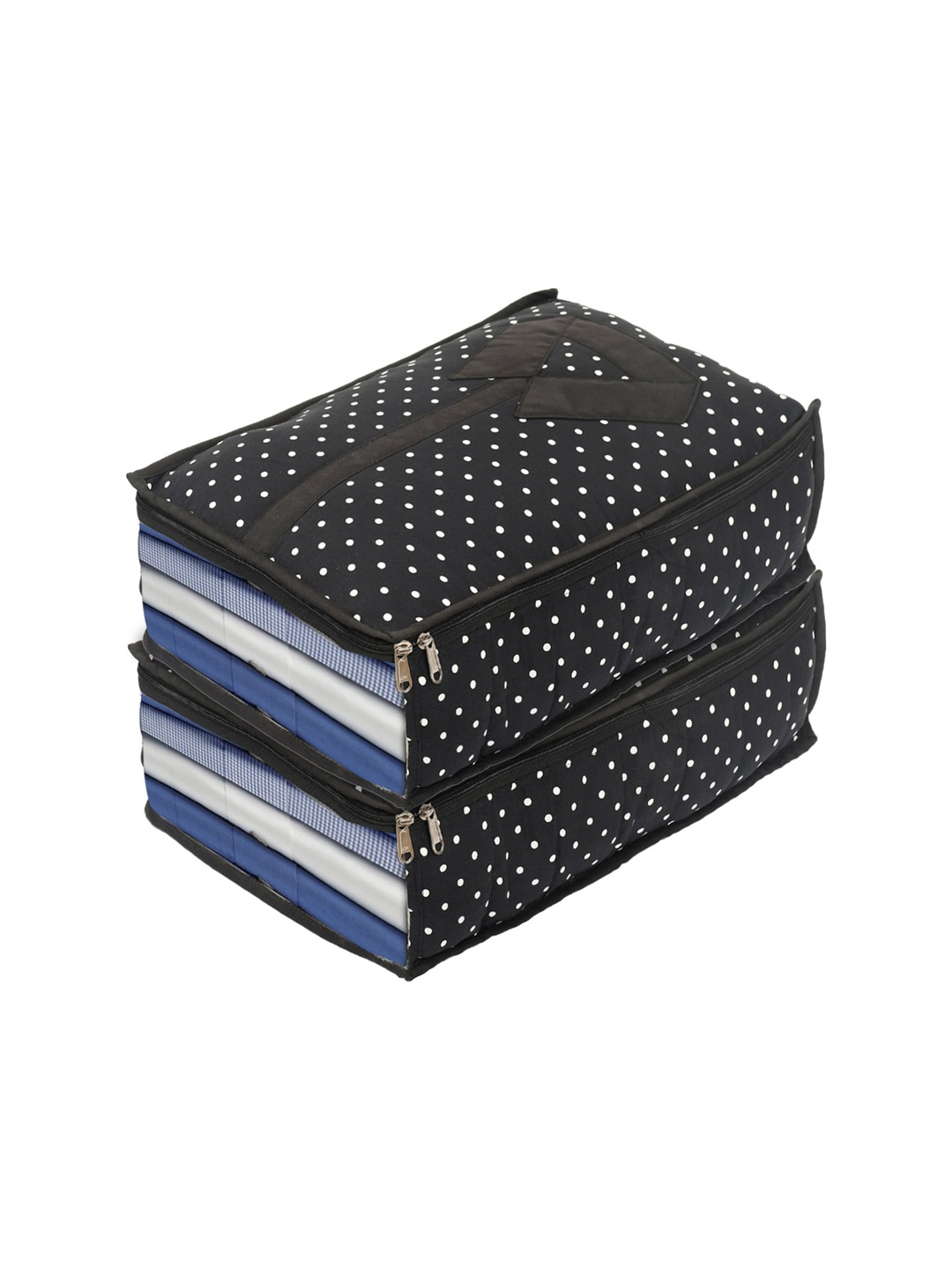 

Kuber Industries Set Of 2 Black Shirt Organisers