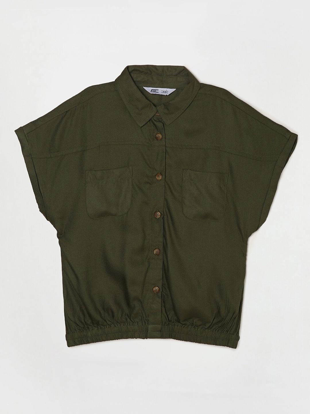 

Fame Forever by Lifestyle Olive Green Shirt Style Top