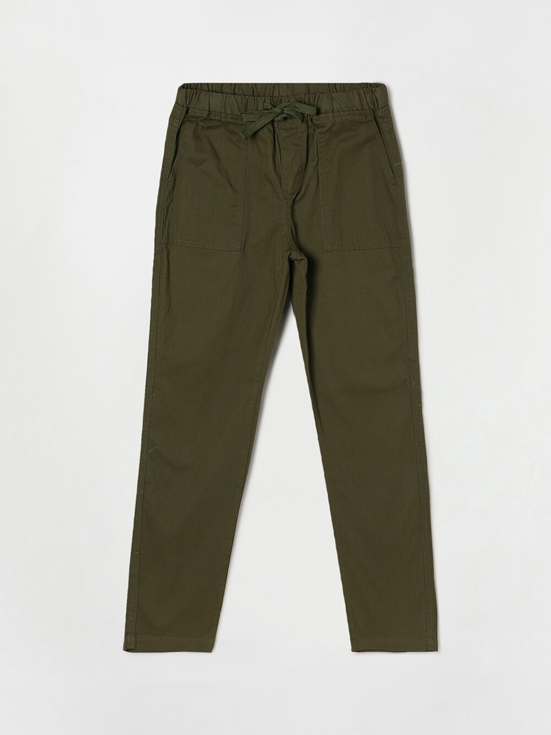 

Fame Forever by Lifestyle Boys Olive Solid Cotton Track Pants