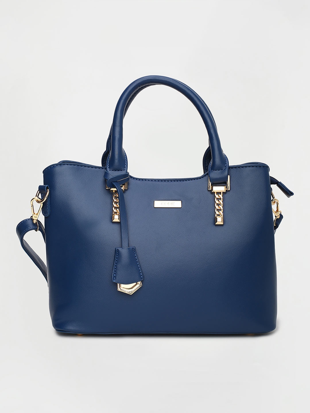 

CODE by Lifestyle Navy Blue Structured Handheld Bag