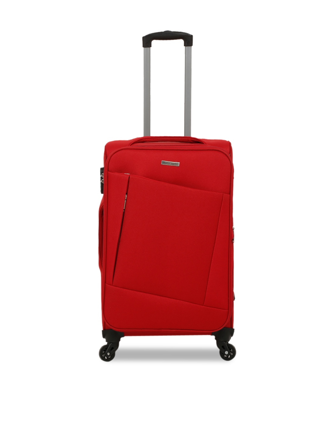 

Teakwood Leathers Red Solid Soft-Sided Cabin Trolley Bag