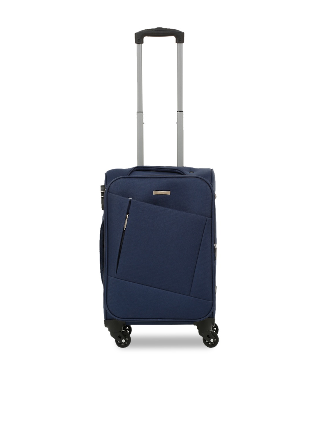 Teakwood Leathers Blue Soft-Sided Cabin Trolley Suitcase