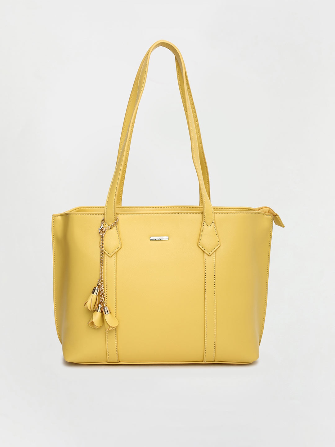 

Ginger by Lifestyle Yellow Structured Shoulder Bag