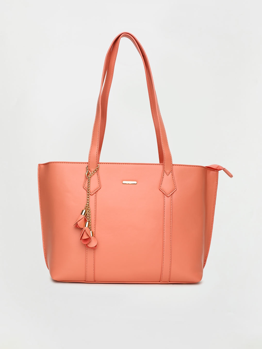 

Ginger by Lifestyle Pink Structured Shoulder Bag with Tasselled